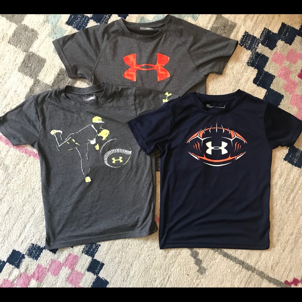 Bundle of 3 Boys Size 6 Under Armour Shirts